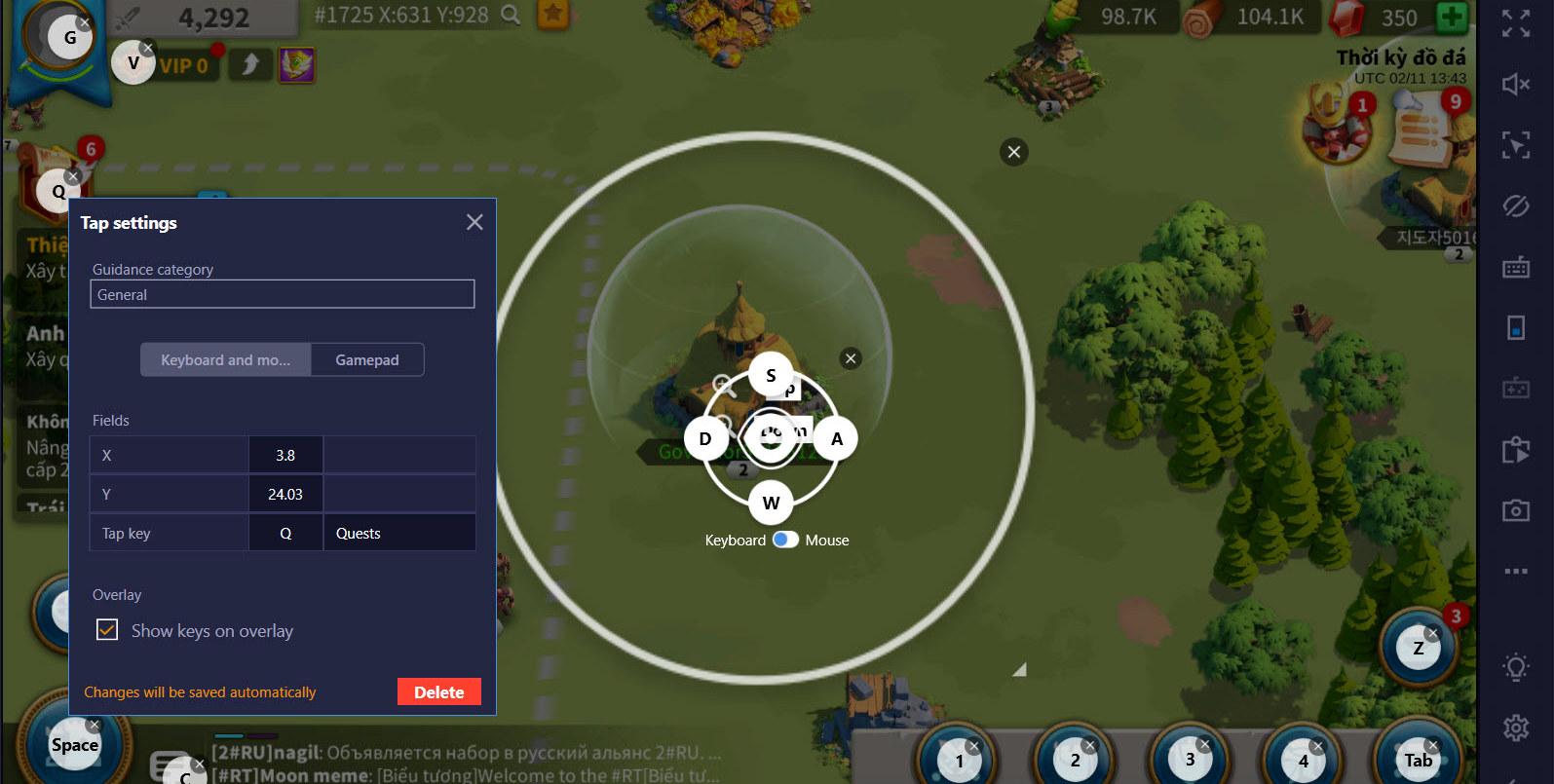 Tối ưu Rise of Kingdoms với thiết lập Game Controls trên