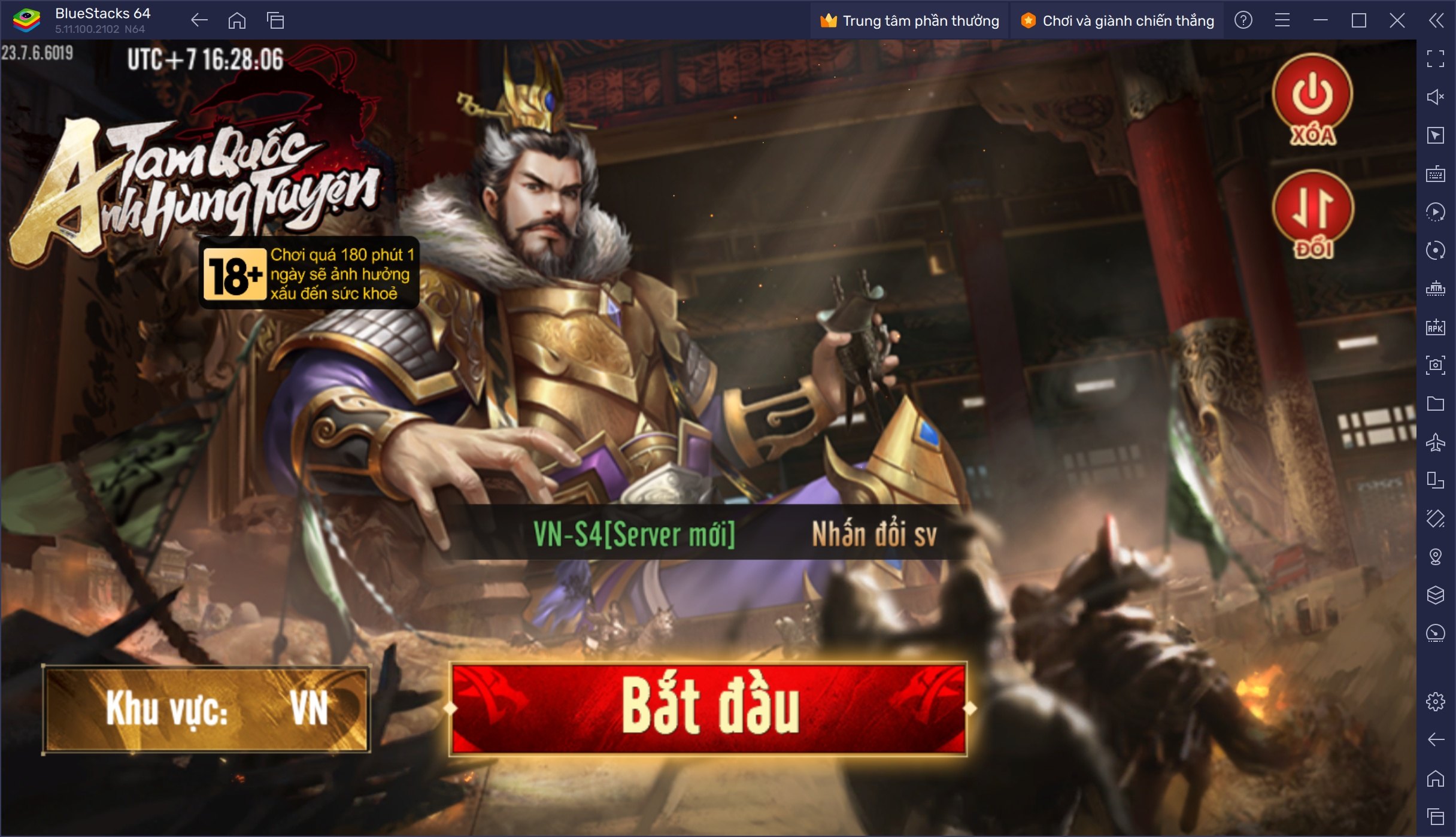 Trở thành đại tướng quân khi chơi Tam Quốc Anh Hùng Truyện trên PC với