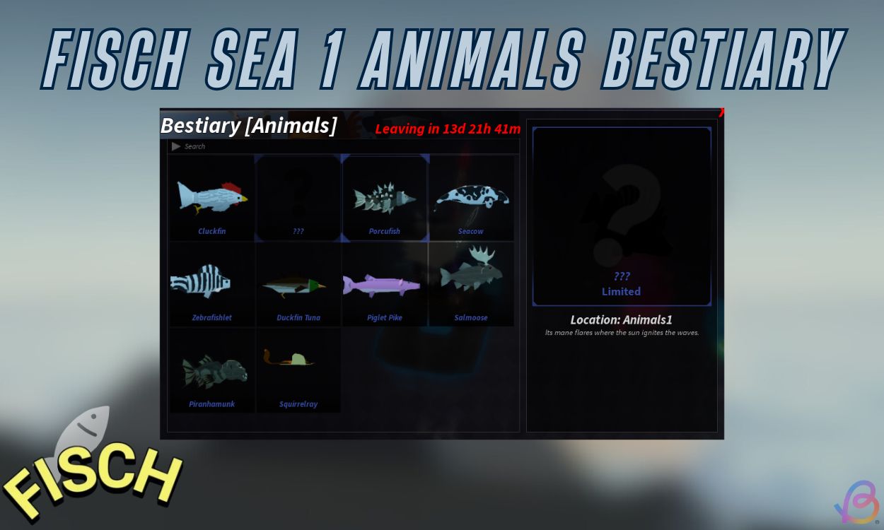 How to Complete Limited Time Sea 1 Animals Bestiary in Fisch