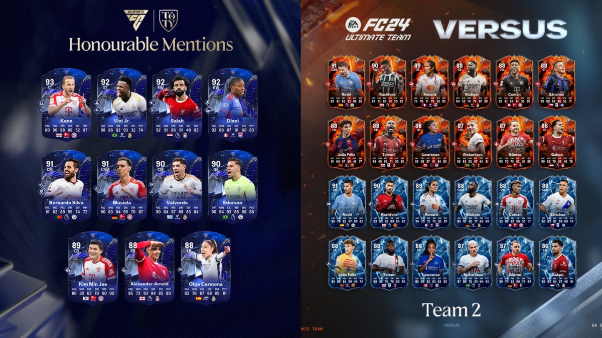 All EA FC 24 86+ Winter Wildcards, FC Versus, or TOTY Honorable Mentions Player Pick SBC Rewards, Listed