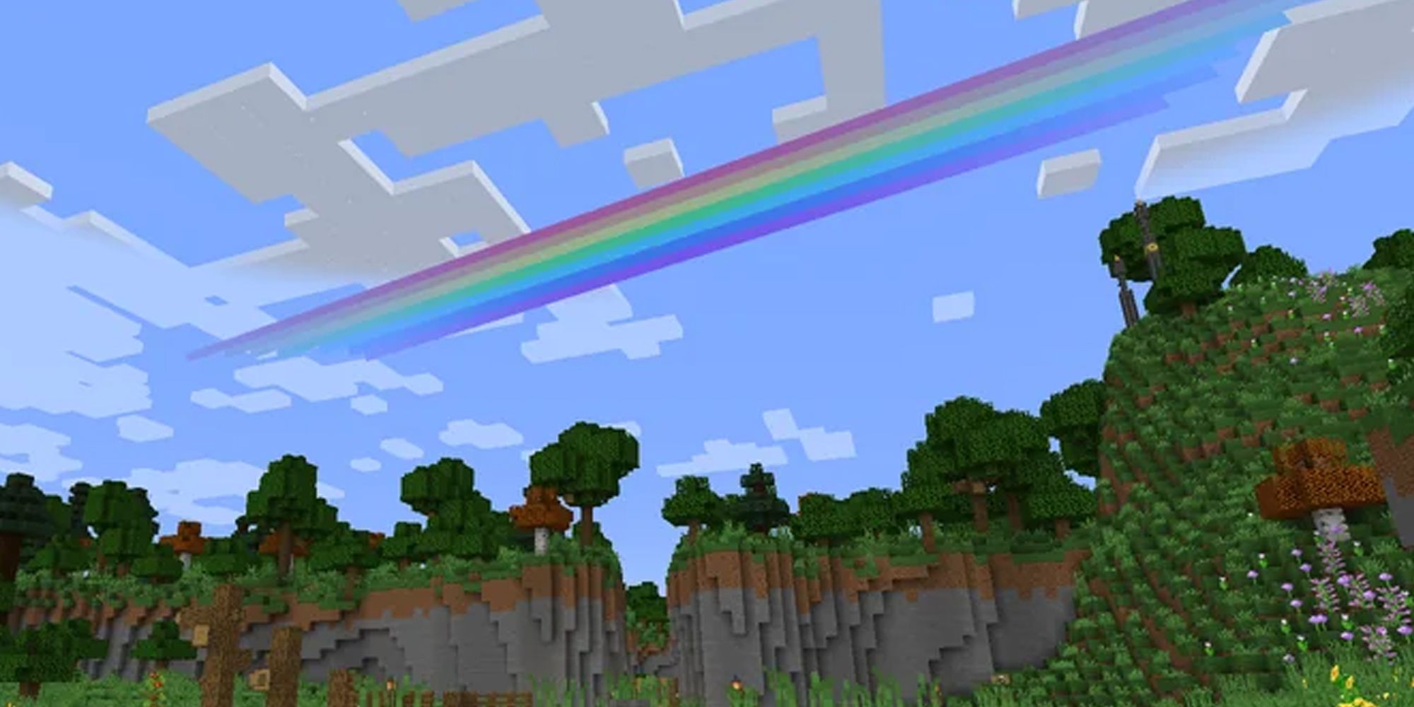 You Can Make Rainbows In Minecraft Now, But They're Straight
