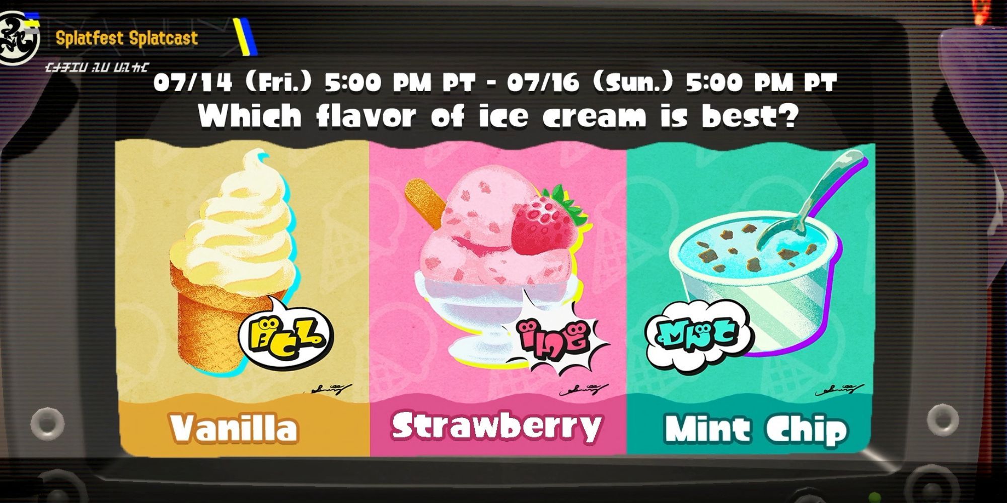 Next Splatfest Theme Is Ice Cream Flavours, New Challenges Coming