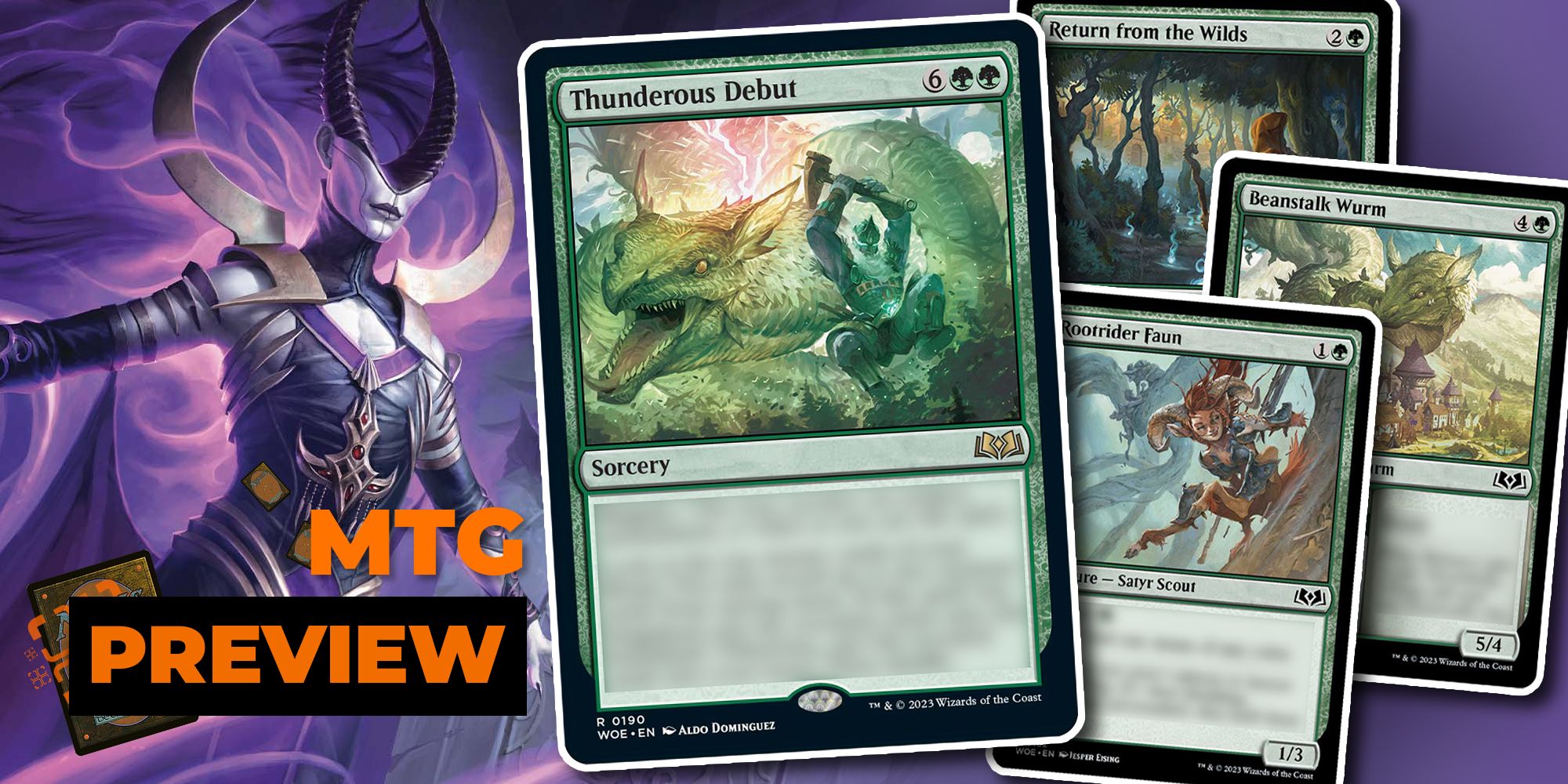 EXCLUSIVE: Four Cards From Magic: The Gathering's Wilds Of Eldraine Make A Thunderous Debut