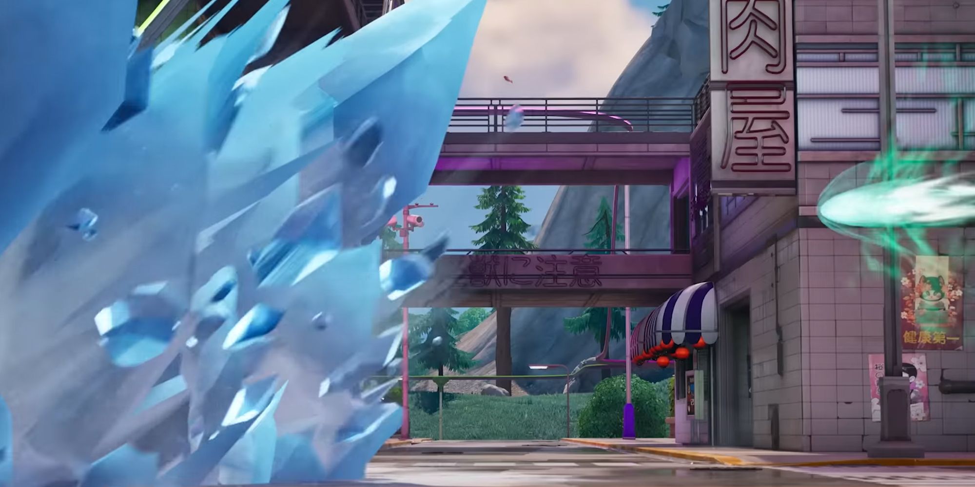 Fortnite's My Hero Academia Ice Wall Ability Stops Fall Damage