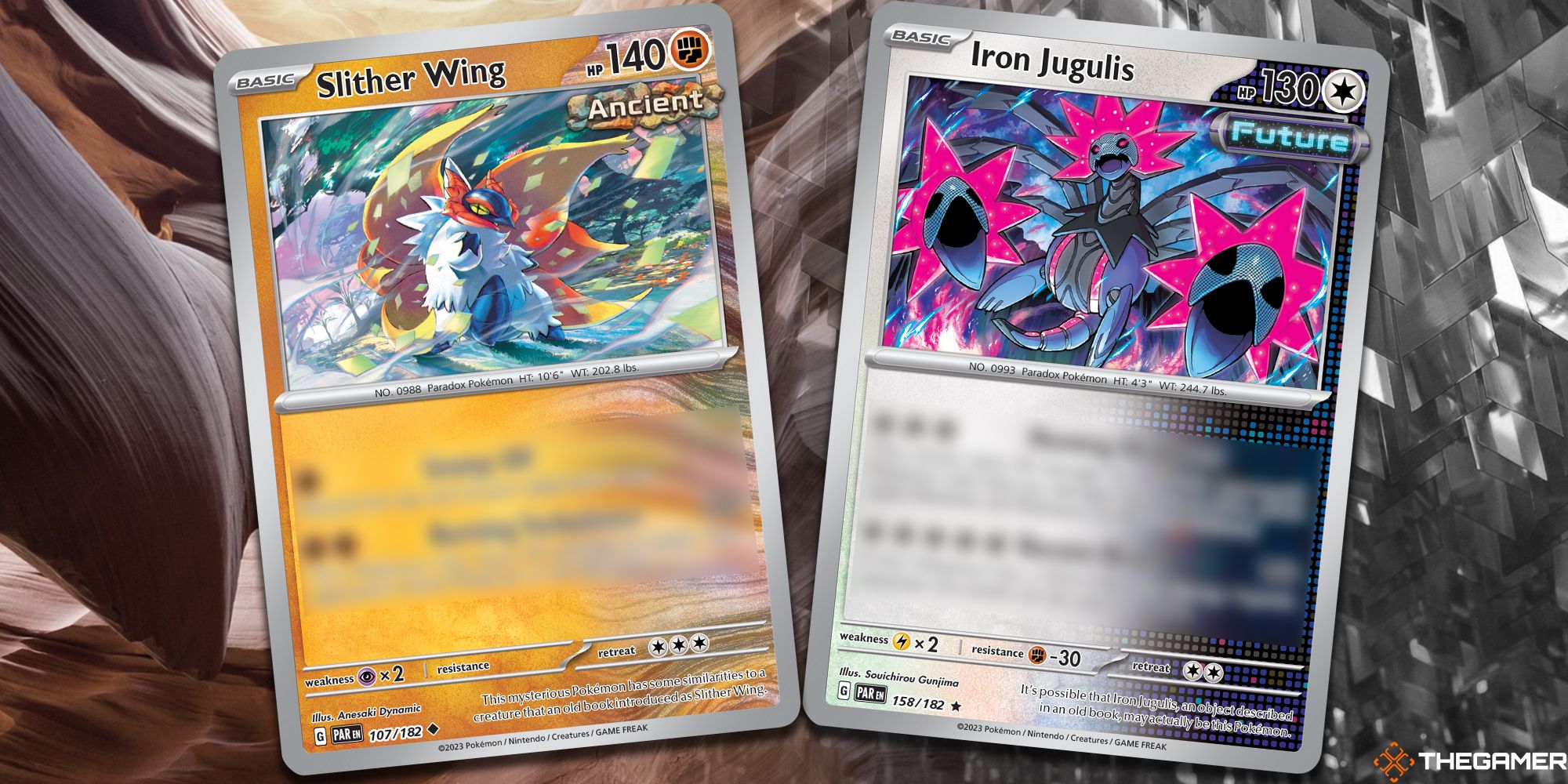 EXCLUSIVE: Take A Look At The Pokemon TCG's Iron Jugulis And Slither Wing In Scarlet & Violet – Paradox Rift
