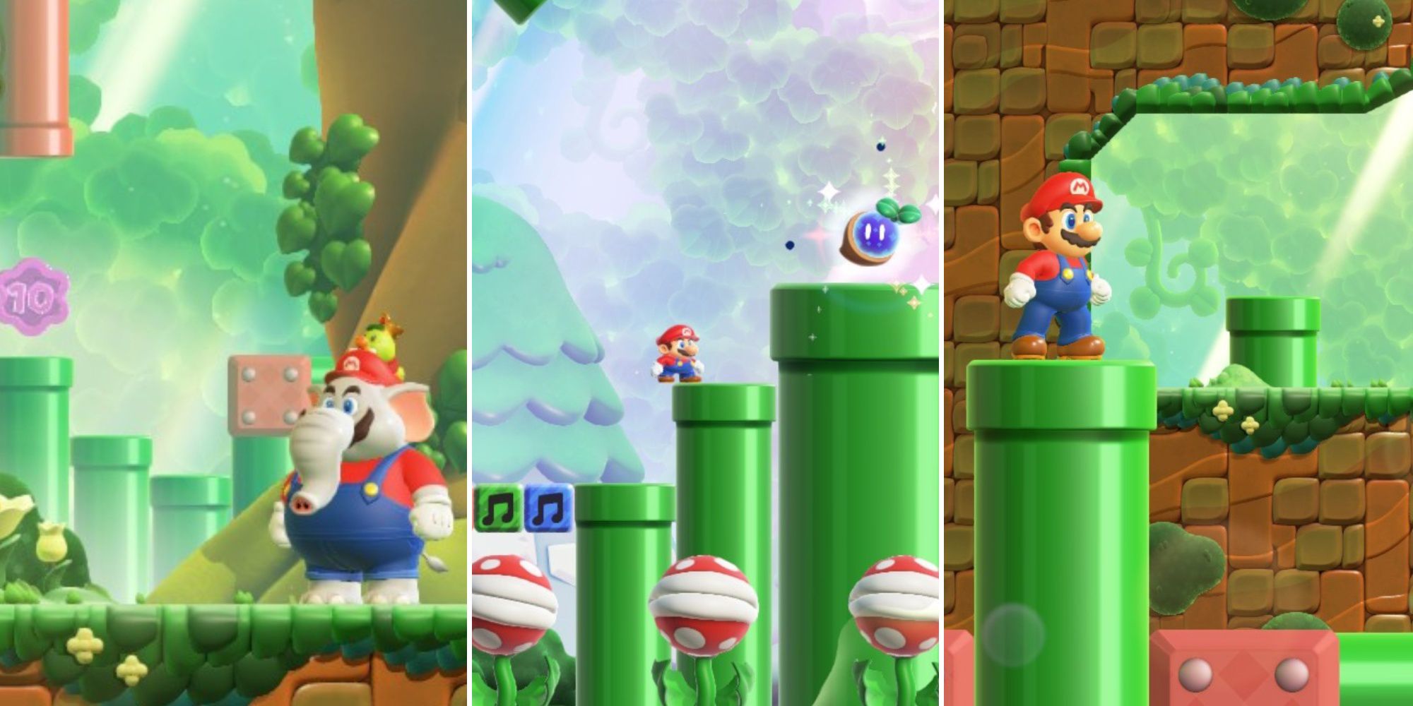Super Mario Bros. Wonder: All Flower Coins And Wonder Seeds In Piranha Plants On Parade