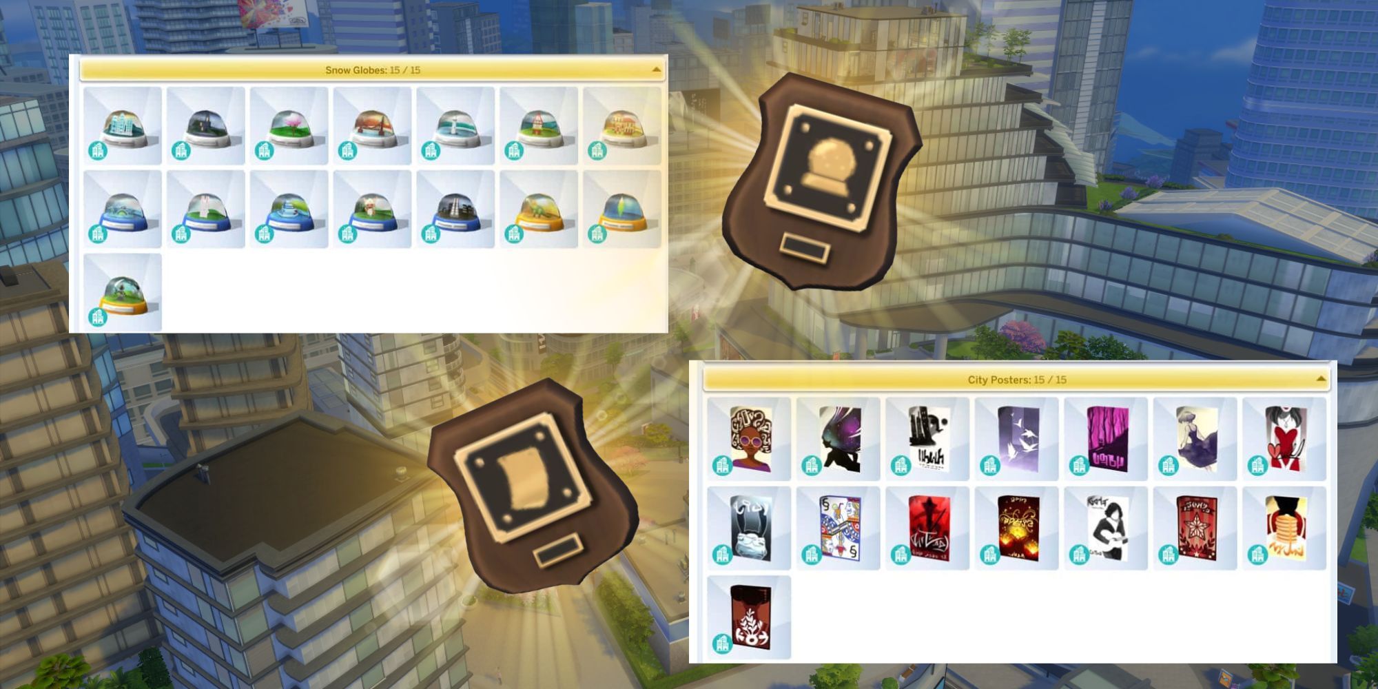 The Sims 4 City Living: How To Complete City Posters And Snow Globe Collections