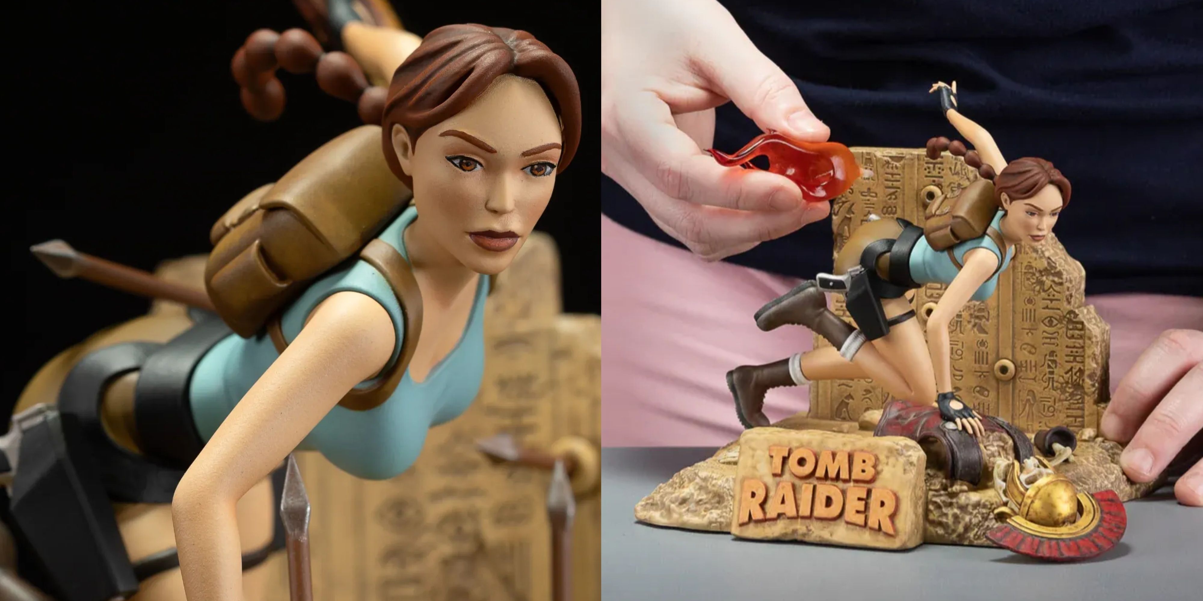 Tomb Raider's Lara Croft Statue Comes With Artifact And Fire Trap Accessories