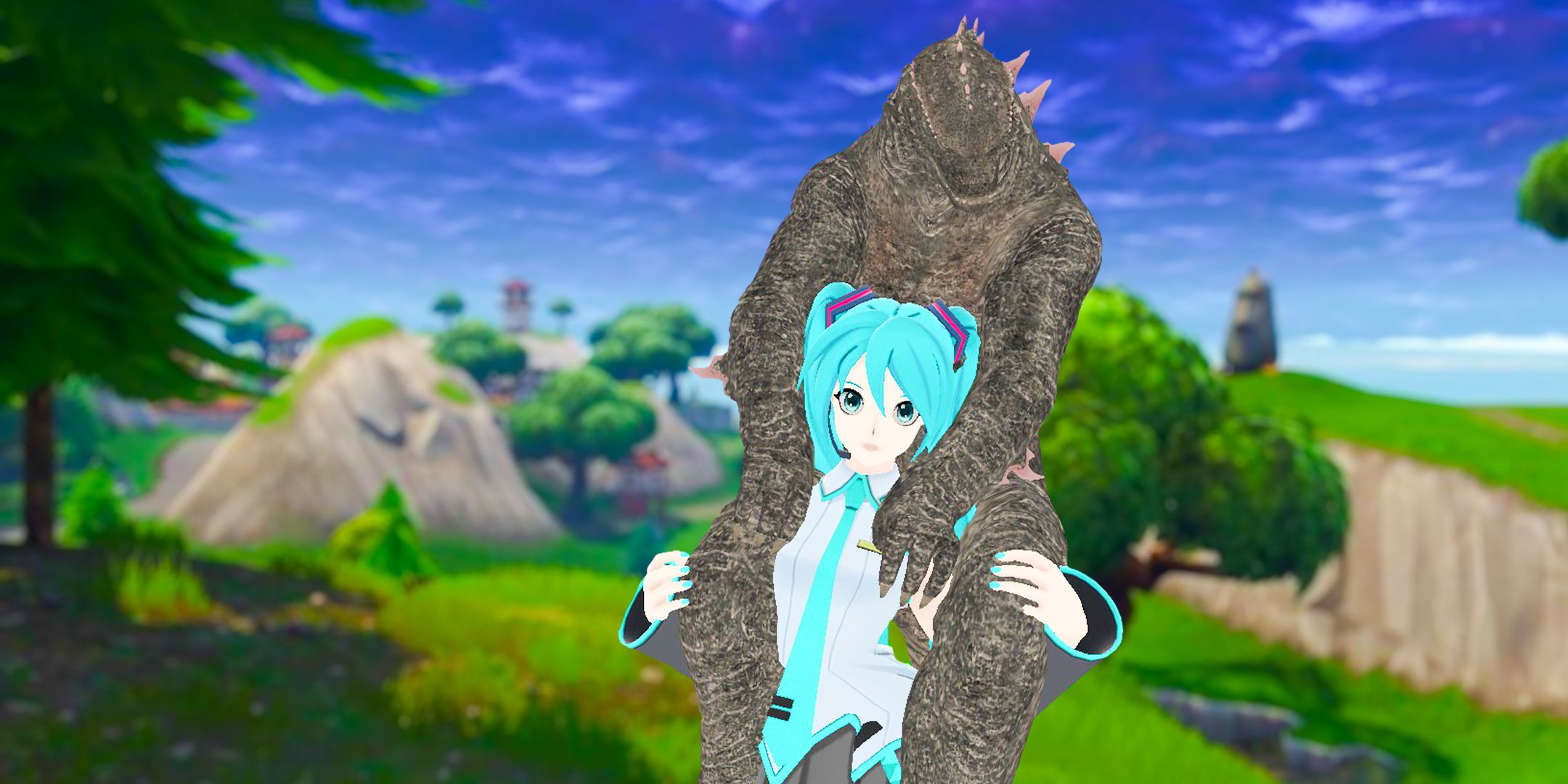 Hatsune Miku And Godzilla Are The Ultimate Fortnite Power Couple