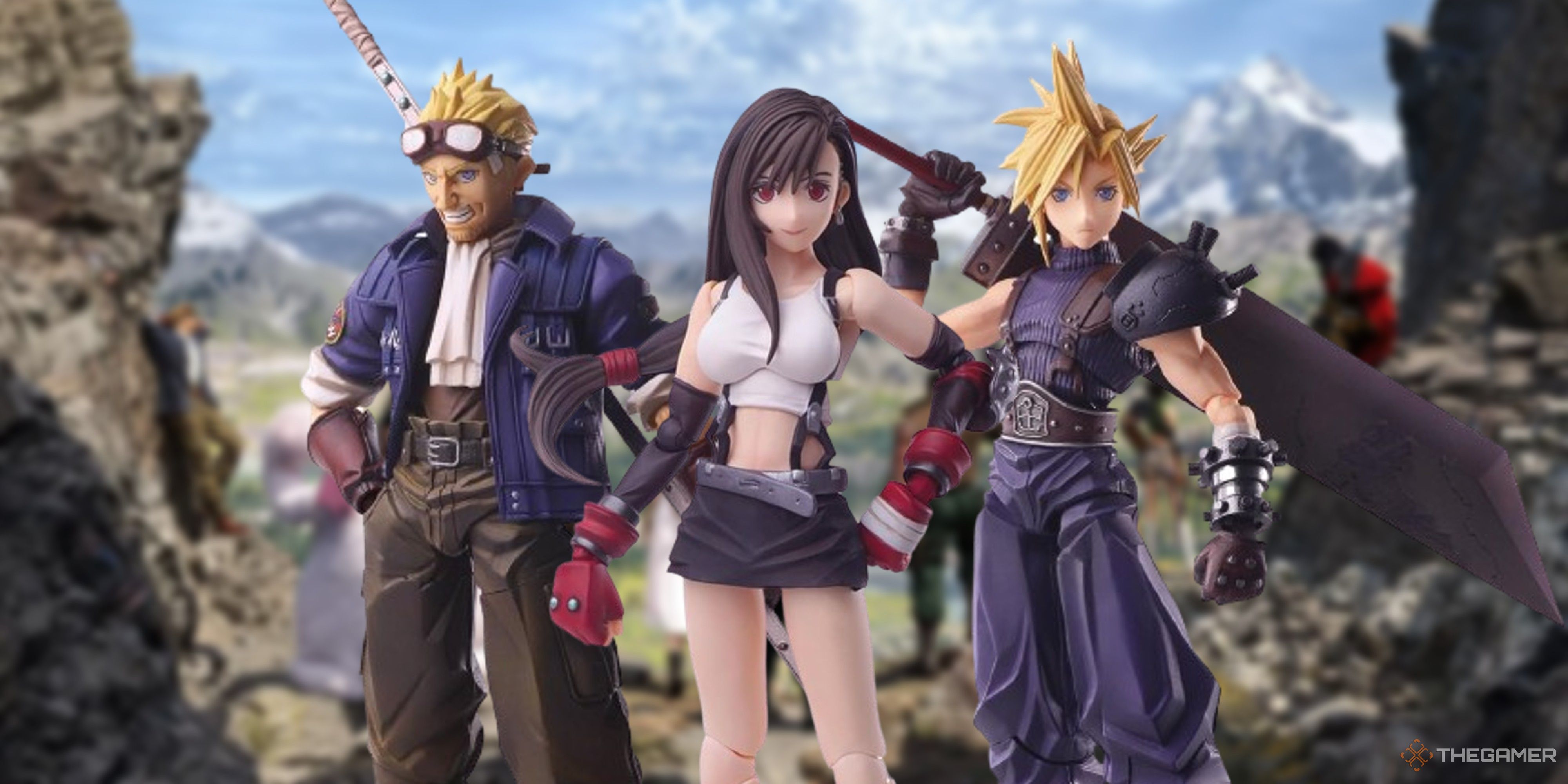 Cloud, Tifa, And Cid's NFT-Less Bring Arts Figures Are Now On Amazon