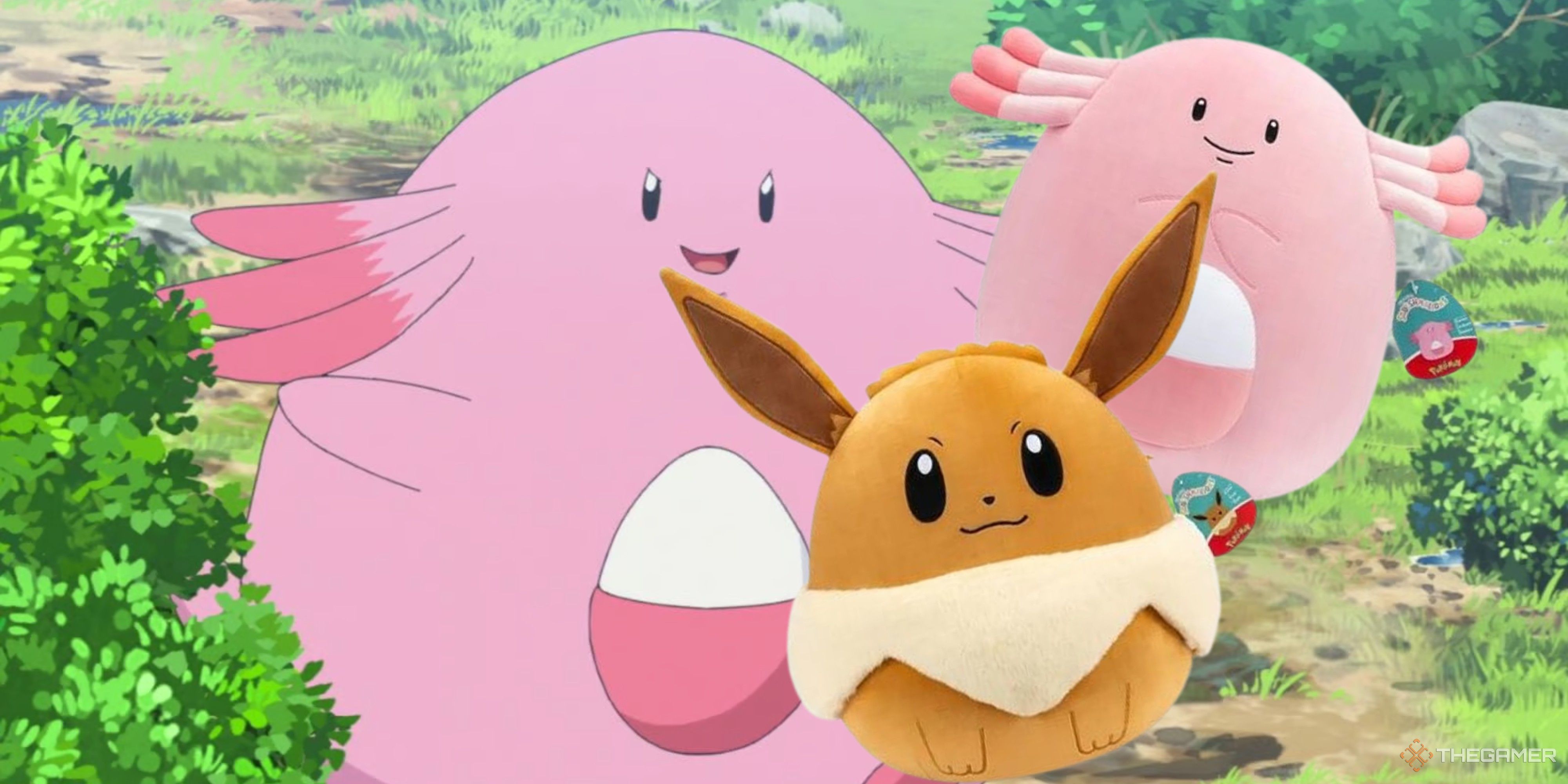 First Look At Pokemon's Next Two Squishmallows, Eevee And Chansey