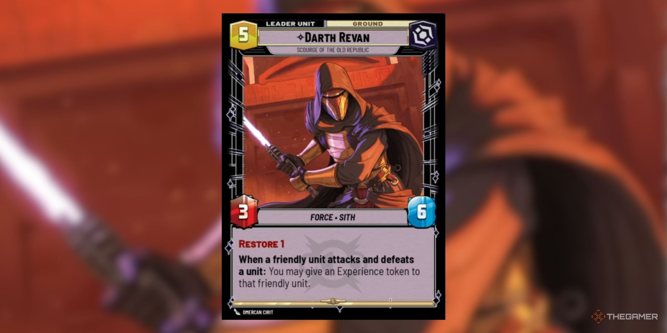 Star Wars: Unlimited Gets Its First Card From The Old Republic Era, And It's Exactly Who You'd Expect