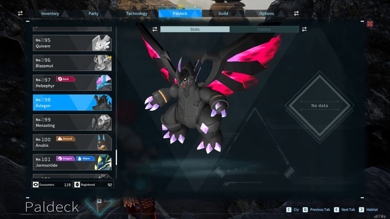 Palworld how to find and catch Astegon - Astegon spawn location, weaknesses, item drops, and breeding combinations
