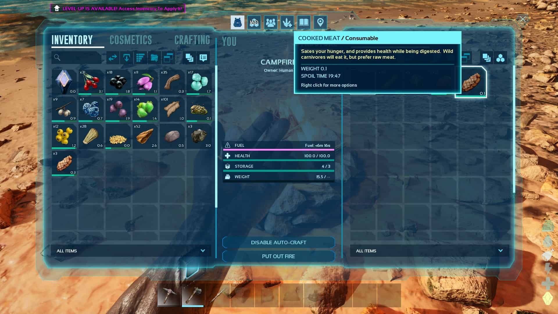 How to cook meat in ARK Survival Ascended