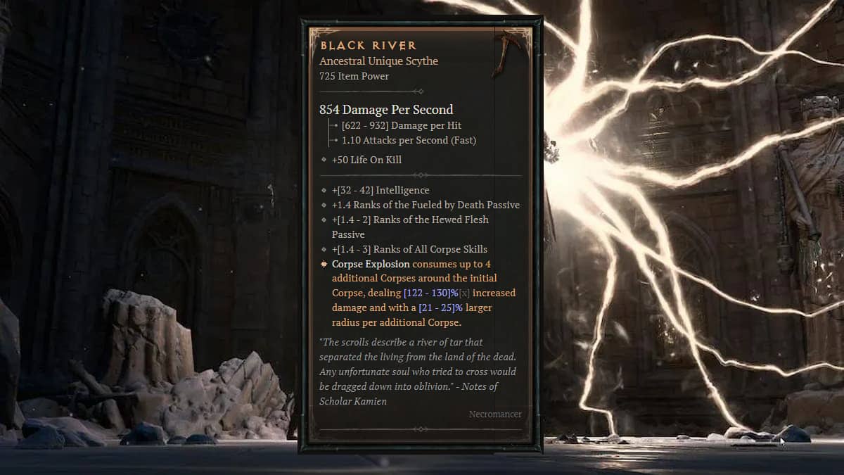 How to get Black River Scythe in Diablo 4 - Drop Location and Unique Effect