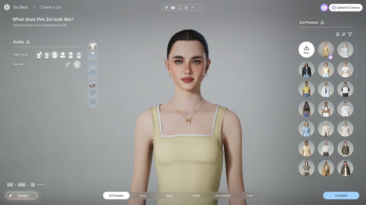 Best inZOI Canvas presets - characters and Zois