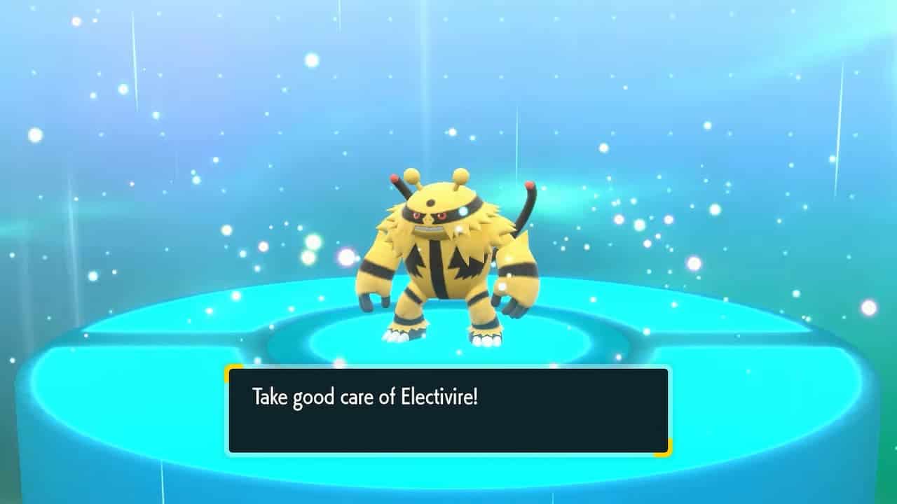 Pokémon Indigo Disk how to evolve Electabuzz into Electivire