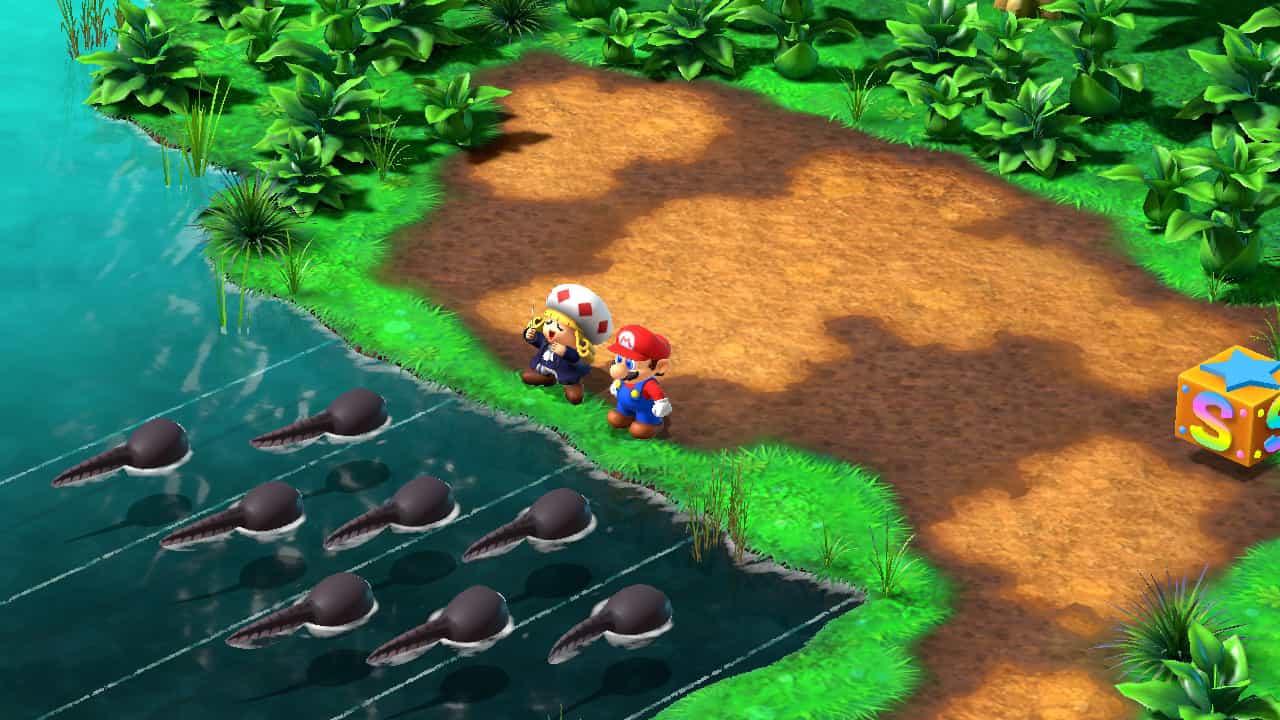 Super Mario RPG Melody Bay puzzle - all Melody Bay tadpole songs