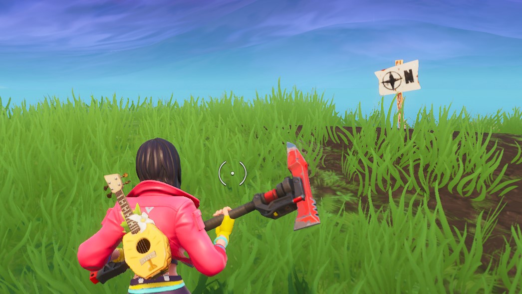 Fortnite Fortbyte 32 location: accessible by wearing a Kyo Pet Back Bling at the northern most point