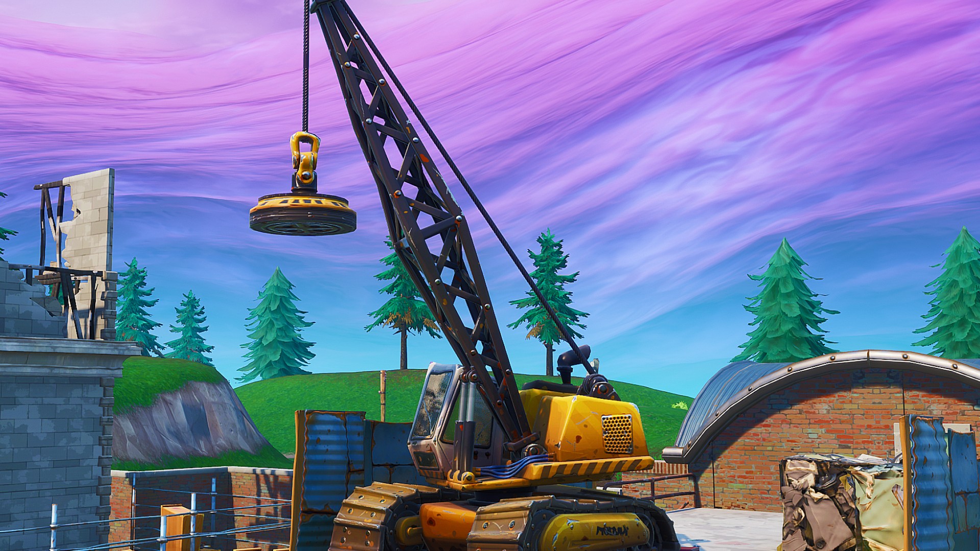 Fortnite fountain, junkyard crane, and vending machine locations
