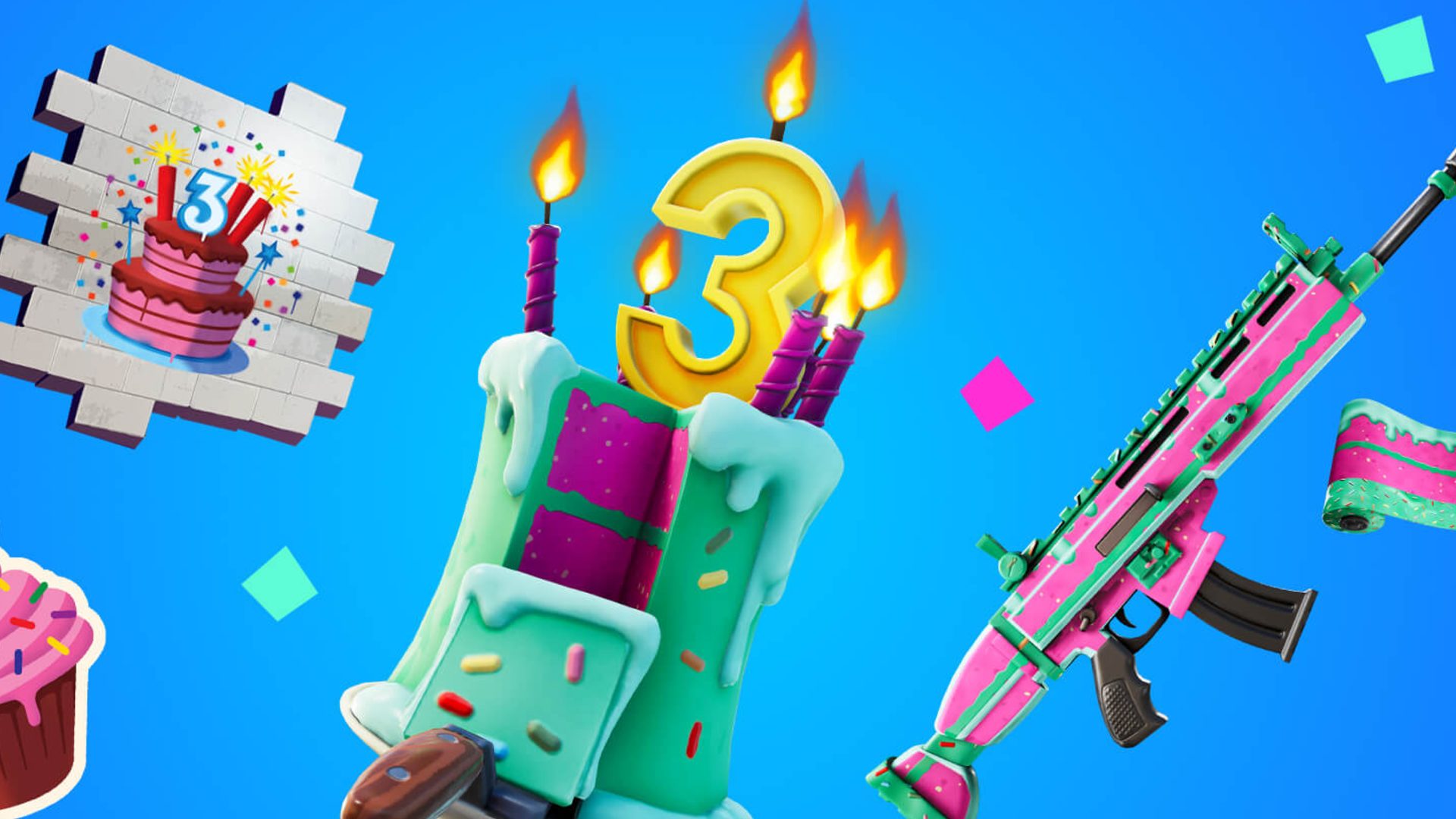 Where are all the birthday cakes in Fortnite?