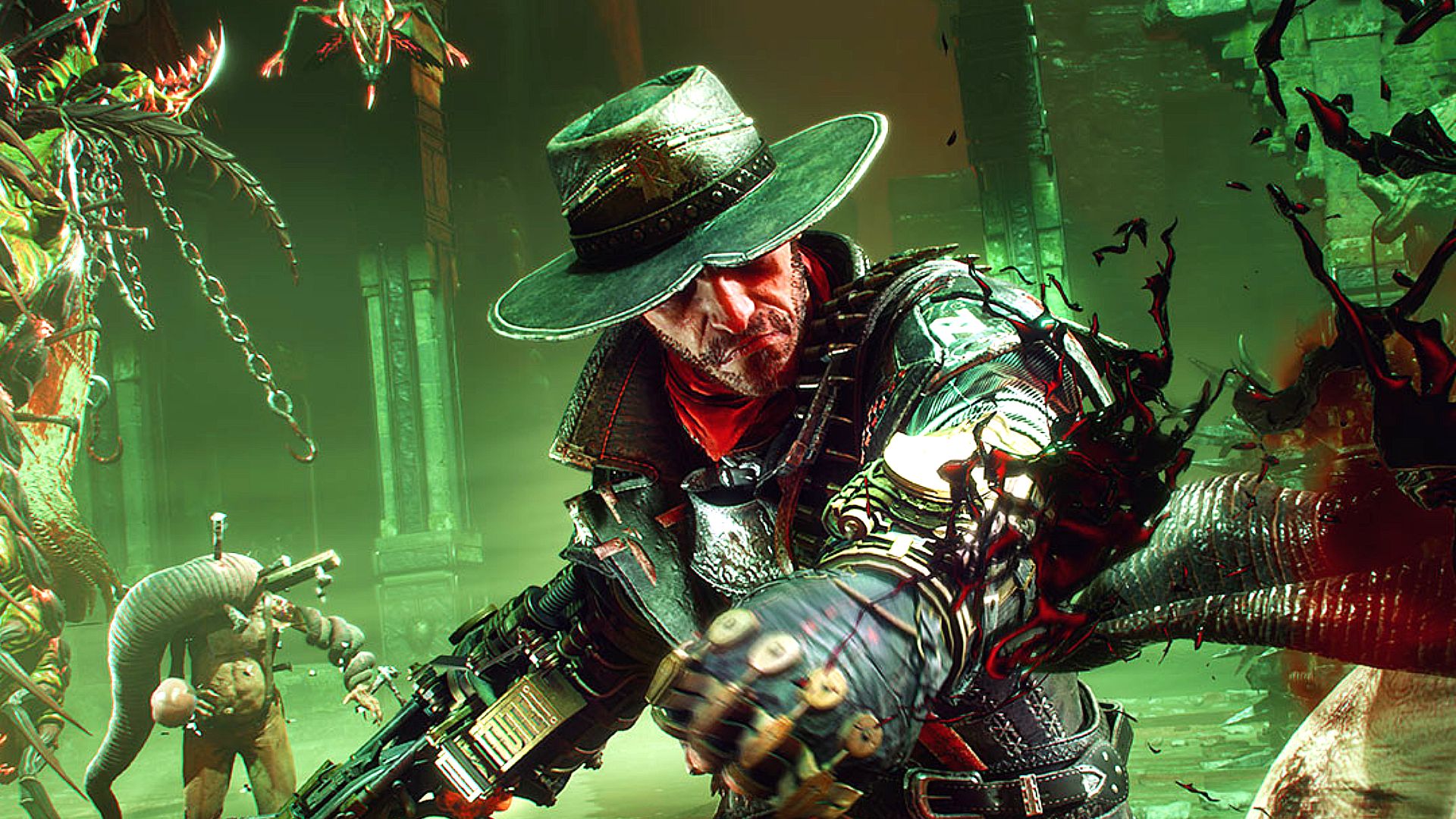 Evil West's combat is like Batman: Arkham Asylum with guns and gore