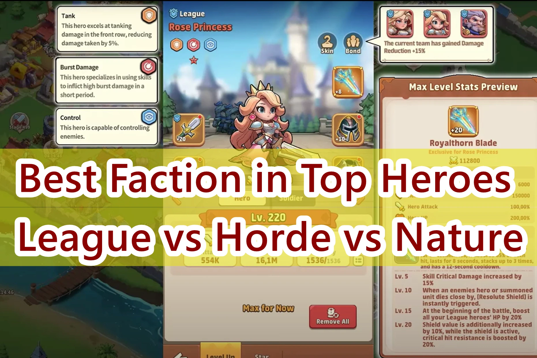 Best Faction in Top Heroes: League vs Horde vs Nature