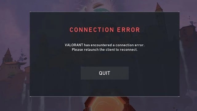 Valorant: How to Fix Connection Error