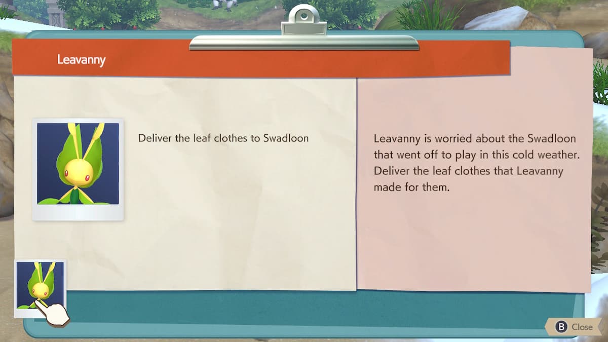 Detective Pikachu Returns: Where to Deliver Clothes for Swadloon