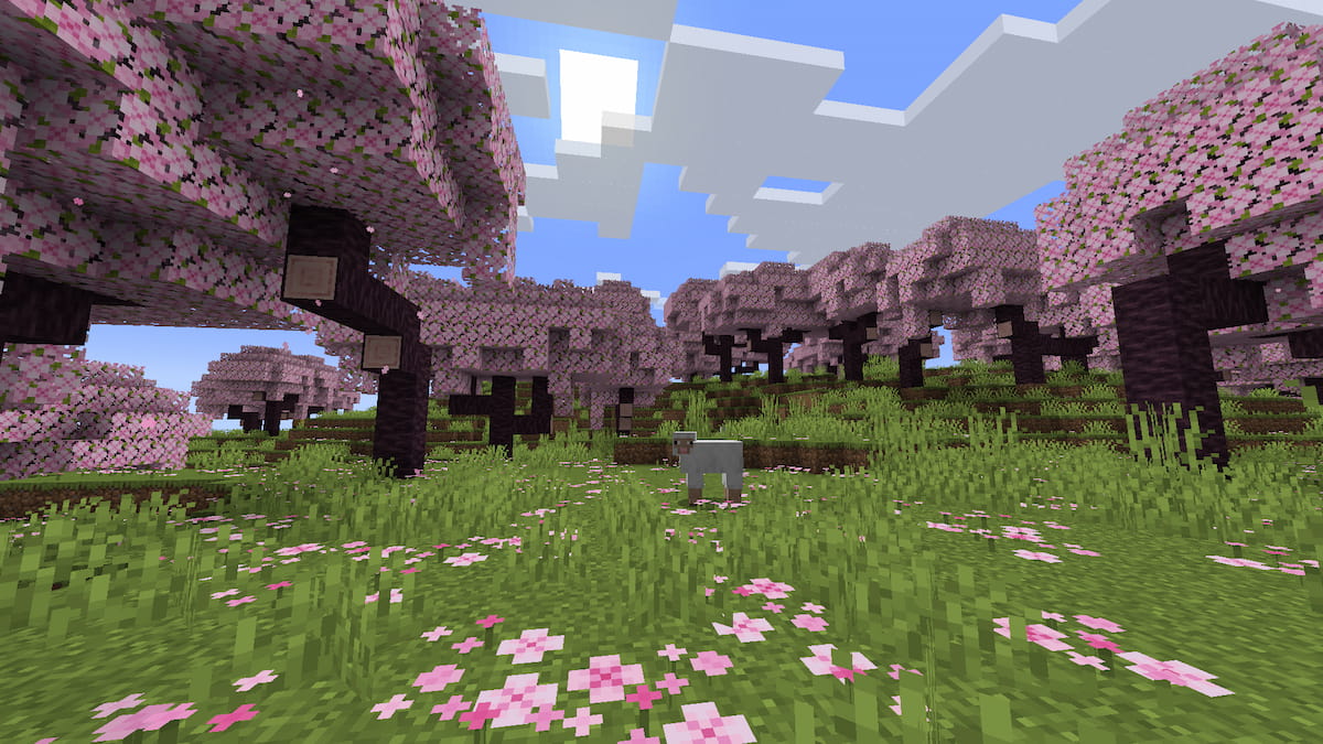 How to Find Cherry Blossom Biomes in Minecraft