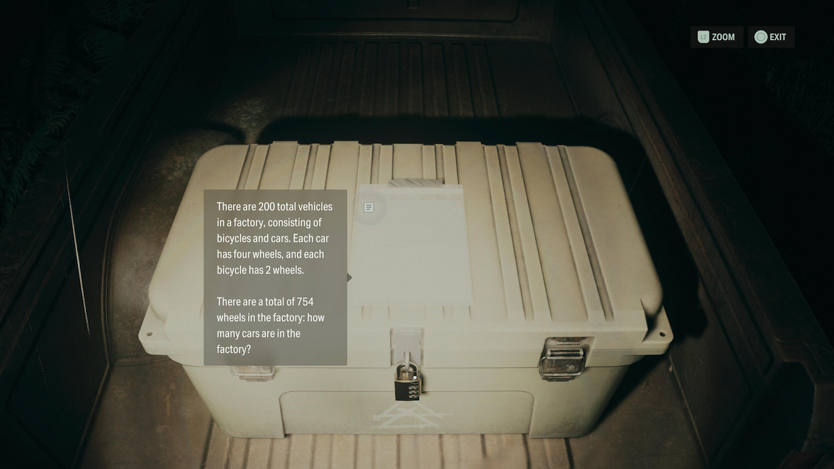 Alan Wake 2 Car Puzzle Solution: How to Get the Factory Wheels Stash