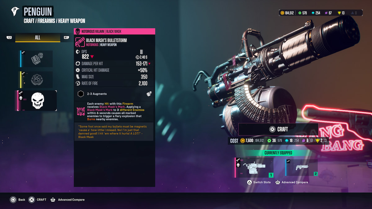 How to Craft Legendary and Notorious Gear in Suicide Squad Kill the Justice League