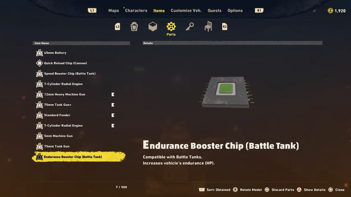 How to Get Endurance Booster Chip (Battle Tank) in Sand Land