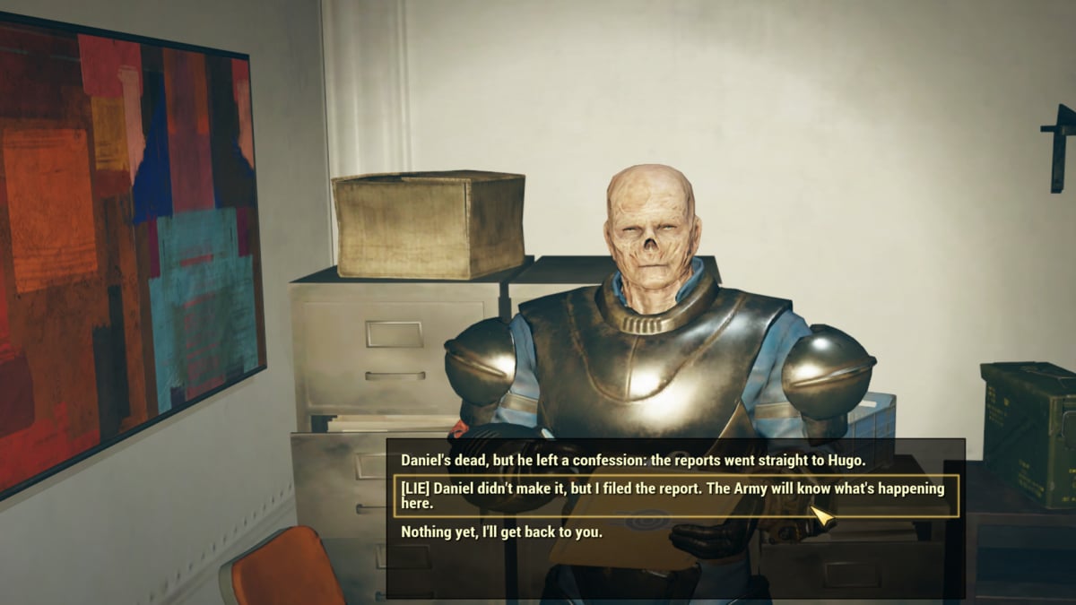Should You Lie to Oberlin in Fallout 76?