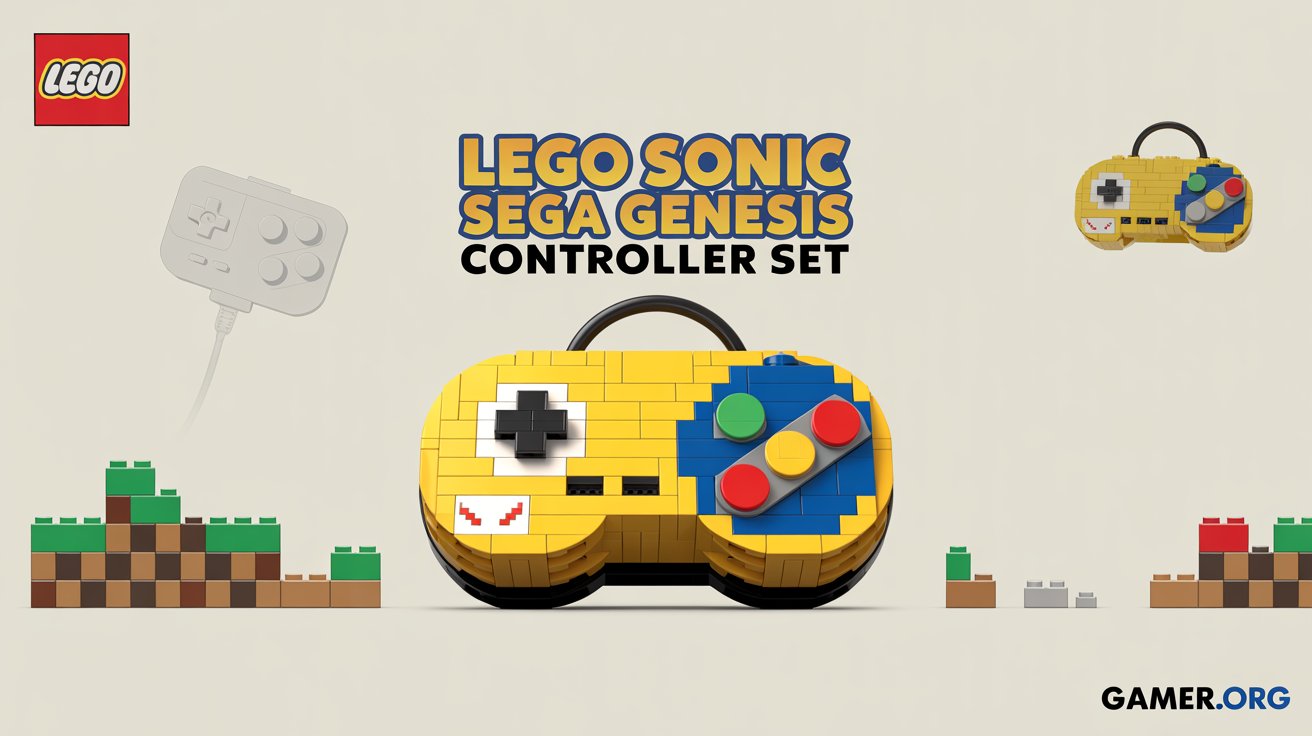 LEGO Sonic Sega Genesis Controller Set Drops September 2025