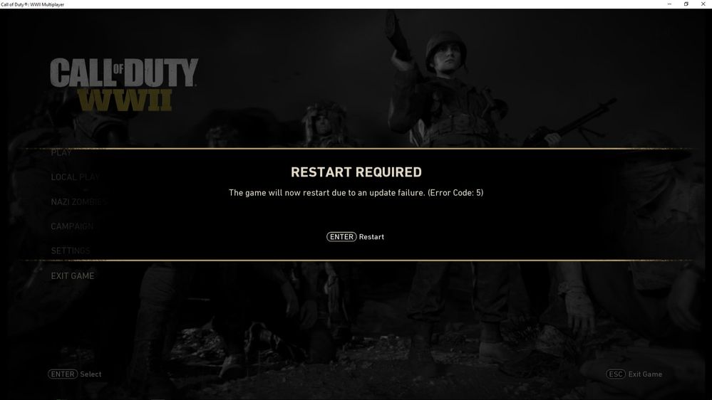 Call Of Duty World War 2 Guide : How to Fix Error Code 5 - GamePretty