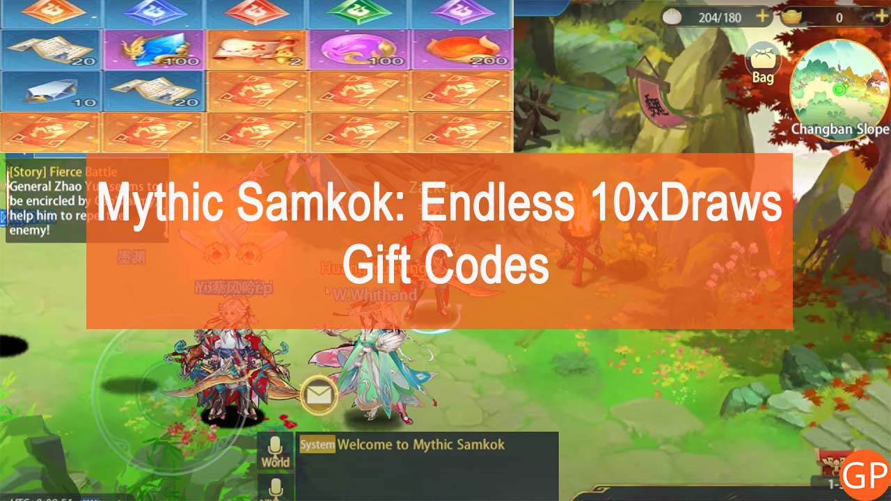 Mythic Samkok: Endless 10xDraws Codes for September 2025