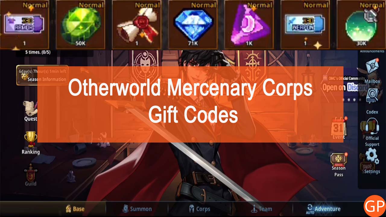 Otherworld Mercenary Corps Codes for June 2025 - GamePretty