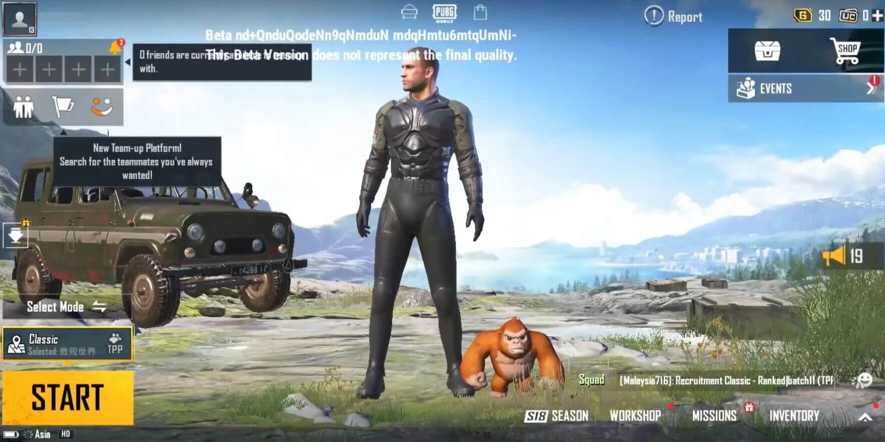 Godzilla and Kong companion to release in PUBG Mobile season 19