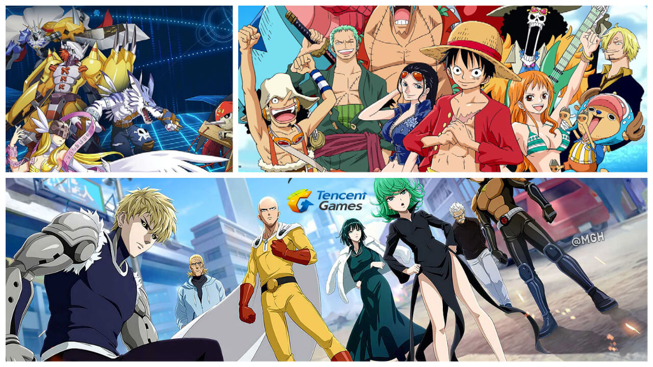 Tencent Games to release a lot of Mobile Anime Games including One Punch Man and One Piece