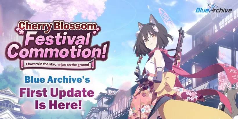 The first update for Blue Archive featuring the new Cherry Blossom Commotion event is live now