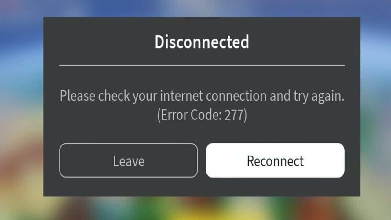 Roblox Error code 277 and How to Fix it?