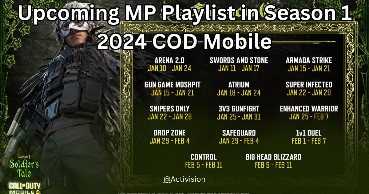 COD Mobile Season 1: All Upcoming Multiplayer Playlists with their Dates