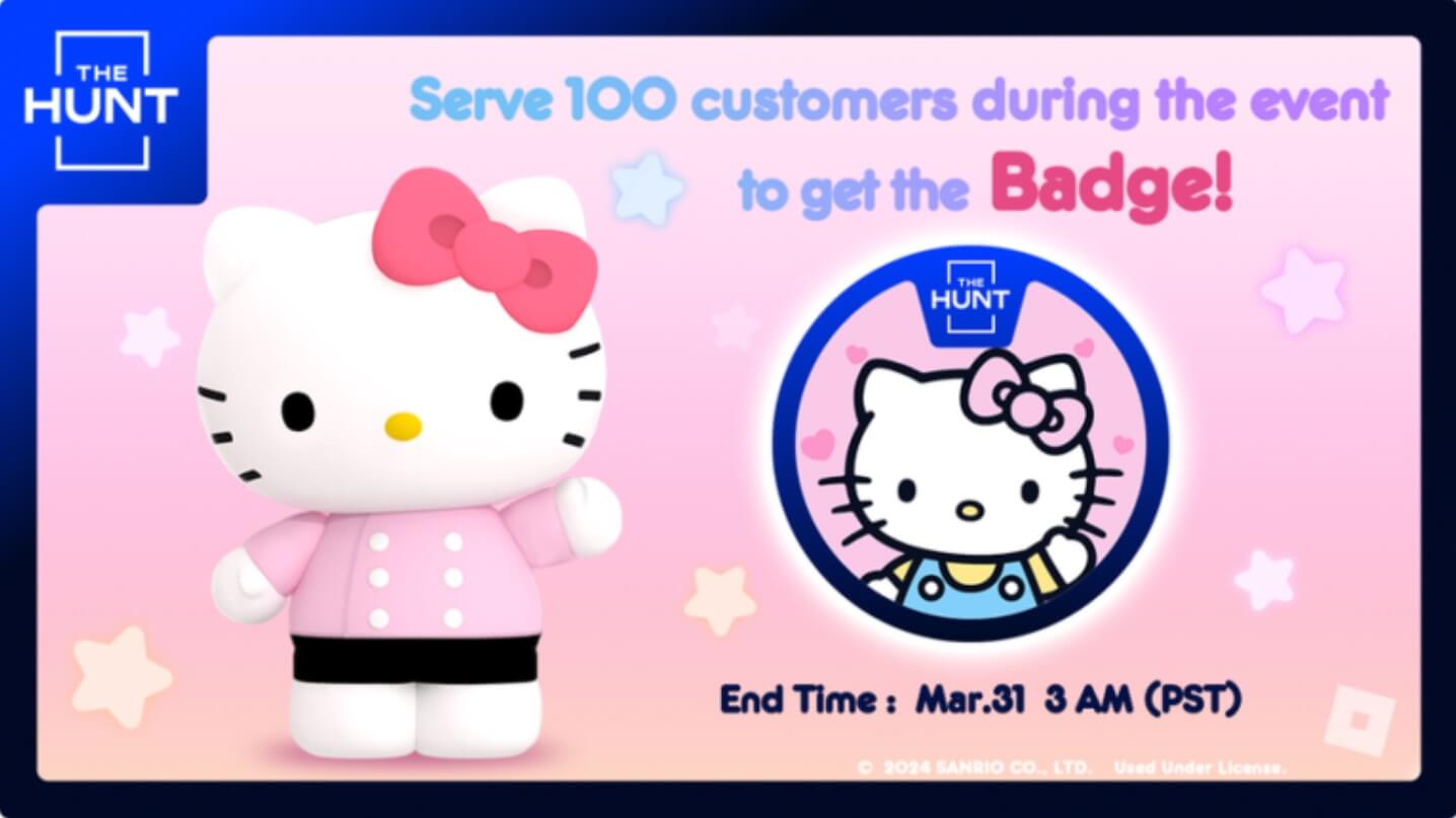 How to get the hunt badge in My Hello Kitty Cafe?