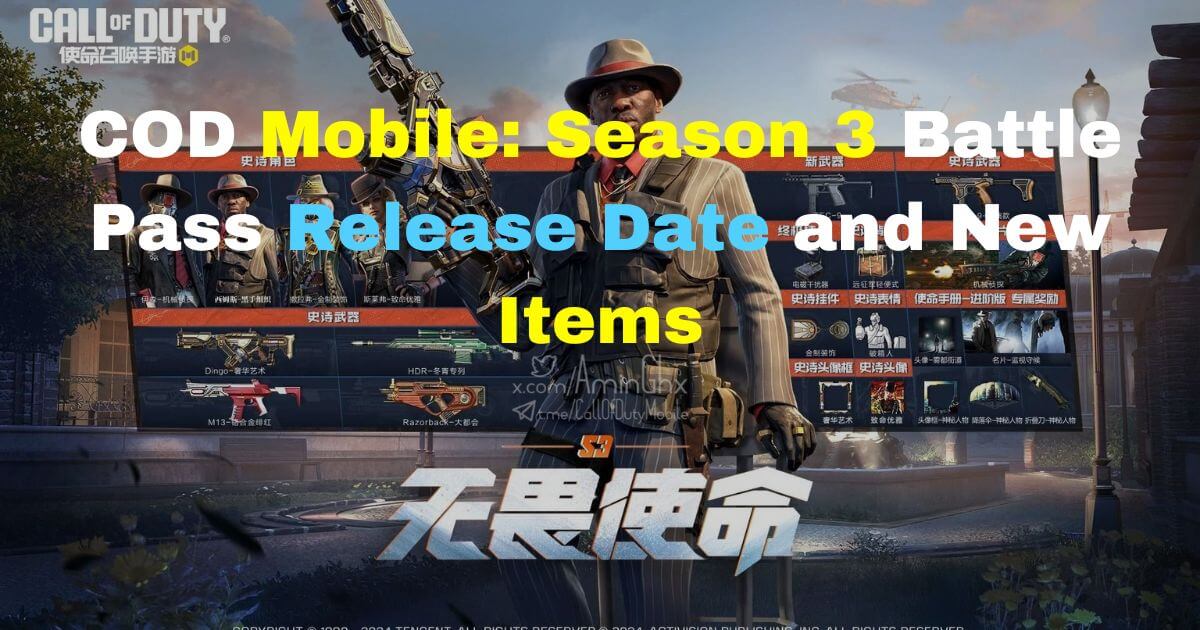 COD Mobile Season 3 Battle Pass Release Date and New items