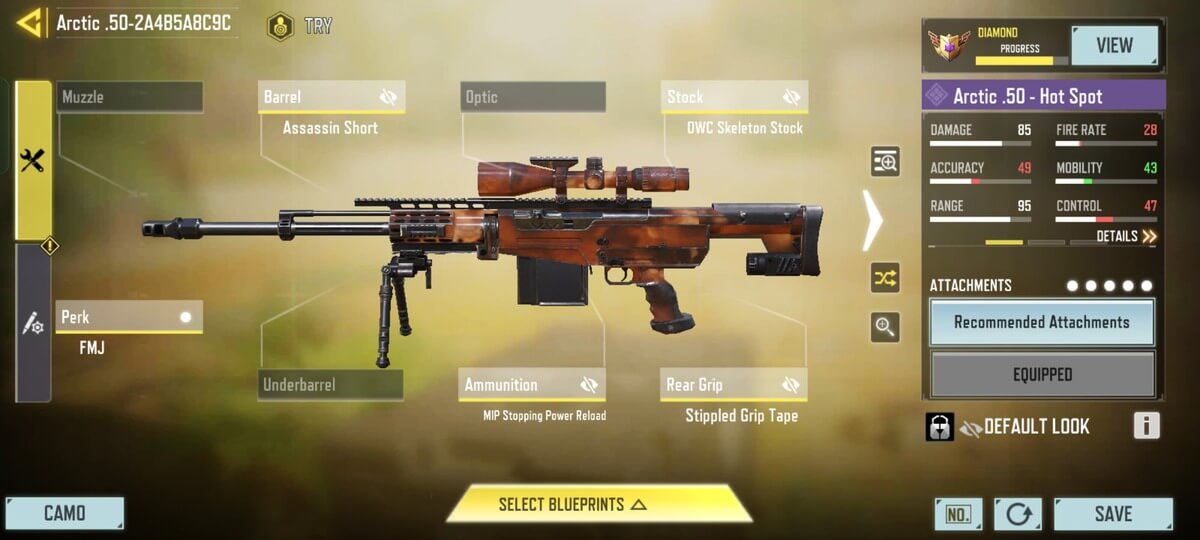 Arctic .50 Sniper Gunsmith in COD Mobile