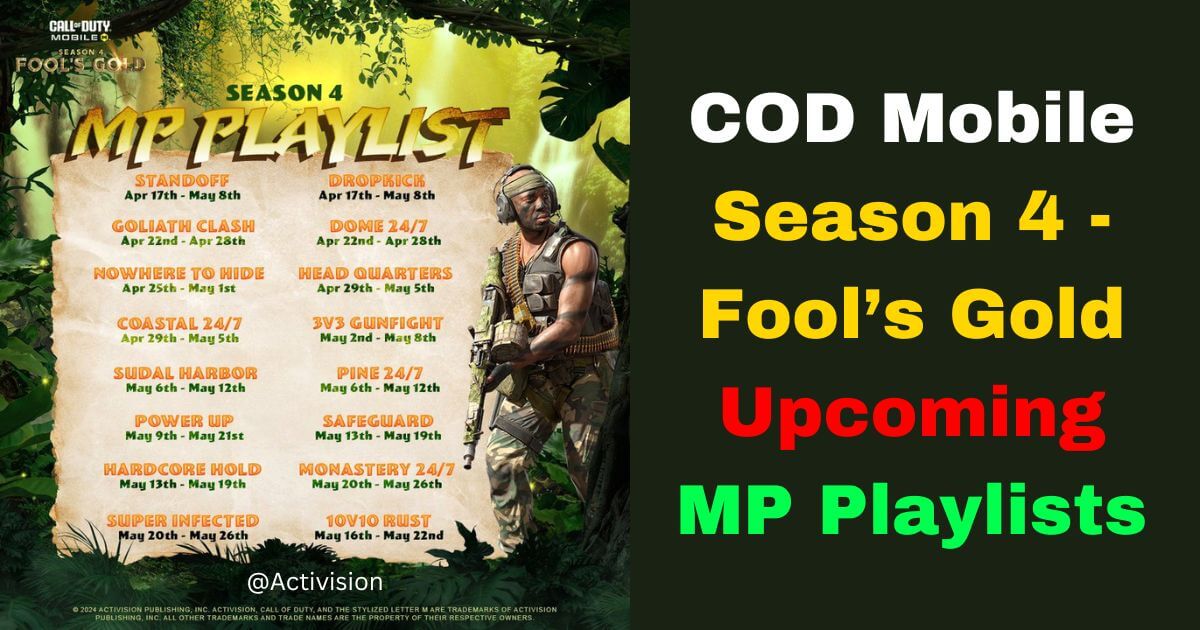 COD Mobile: All Upcoming MP Playlists in Season 4 Fool’s Gold