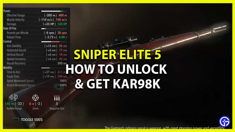 Sniper Elite 5 Kar98k: How To Unlock & Get It