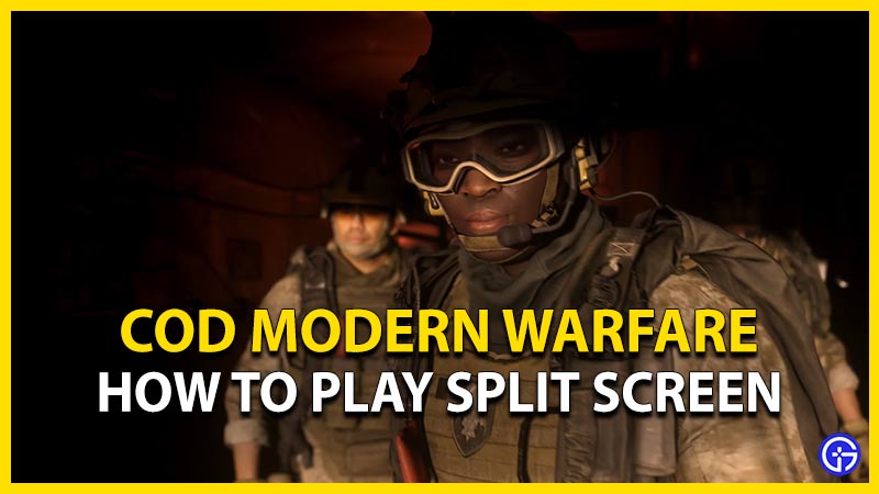 COD Modern Warfare: How To Play Split Screen