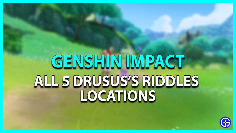 Genshin Impact: All 5 Drusus' Riddle Locations